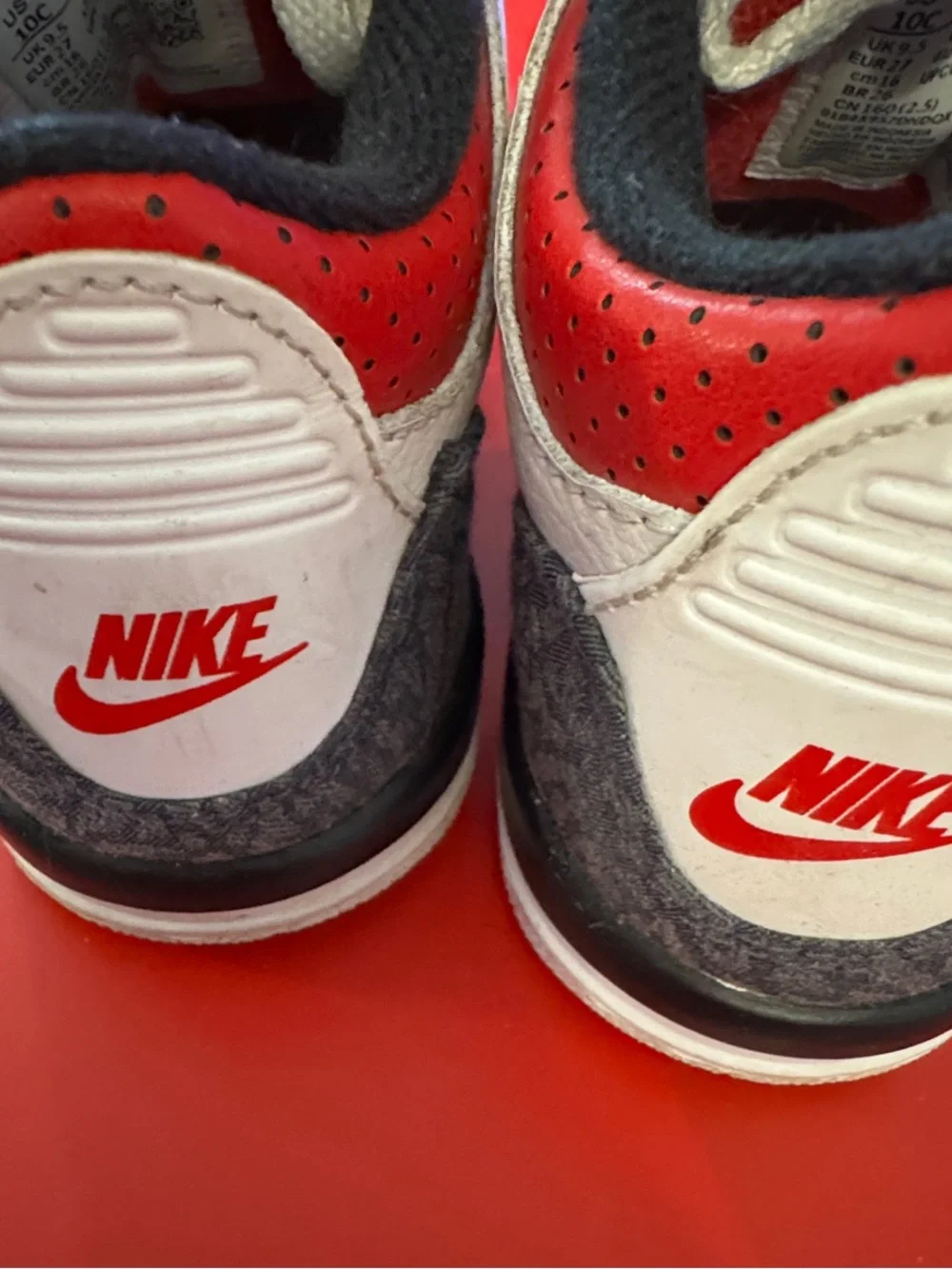 Kids Nike Air Jordan White and Gray Sneakers